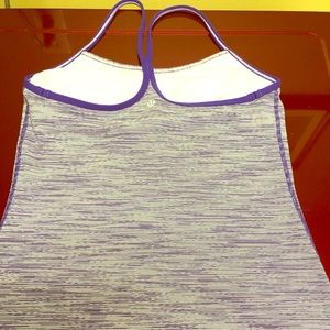 lululemon racer back purple tank- built in bra